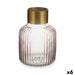 Vase Gift Decor Pink Golden Glass Stripes 14,5 x 22 x 14,5 cm (6 Units) - Декорация и Осветление<<<Дом