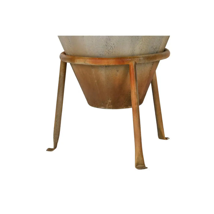 Vase Home ESPRIT Beige Metal 49 X 49 X 93 cm - Декорация и Осветление<<<Дом Градина<<<BigBuy&&&Украса за средата на