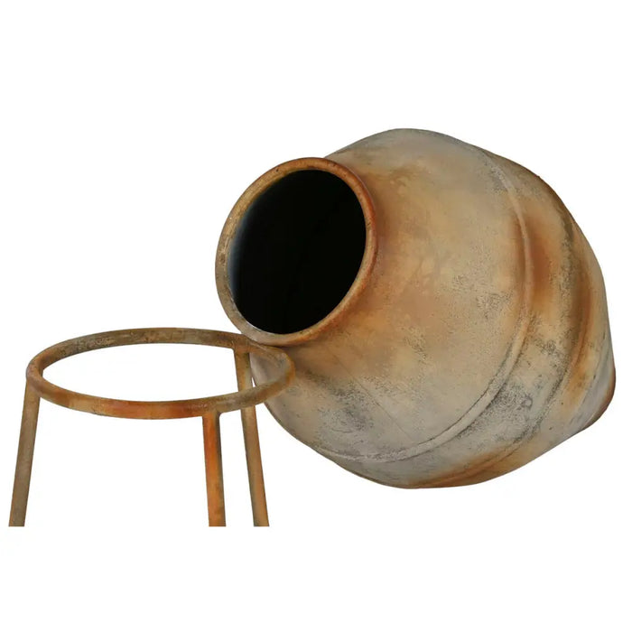 Vase Home ESPRIT Beige Metal 49 X 49 X 93 cm - Декорация и Осветление<<<Дом Градина<<<BigBuy&&&Украса за средата на