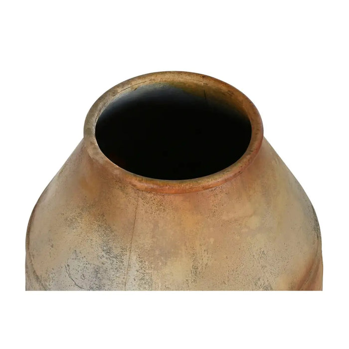 Vase Home ESPRIT Beige Metal 49 X 49 X 93 cm - Декорация и Осветление<<<Дом Градина<<<BigBuy&&&Украса за средата на