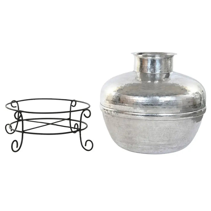 Vase Home ESPRIT Black Silver Aluminium Iron 75 x 75 x 90 cm - Декорация и Осветление<<<Дом Градина<<<BigBuy&&&Украса