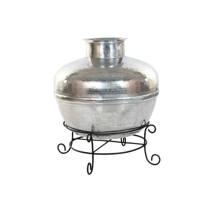 Vase Home ESPRIT Black Silver Aluminium Iron 75 x 75 x 90 cm - Декорация и Осветление<<<Дом Градина<<<BigBuy&&&Украса