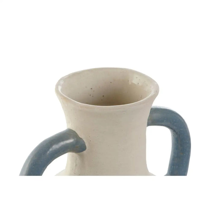 Vase Home ESPRIT Blue Beige Ceramic Mediterranean 15 x 15 x 25 cm - Декорация и Осветление<<<Дом