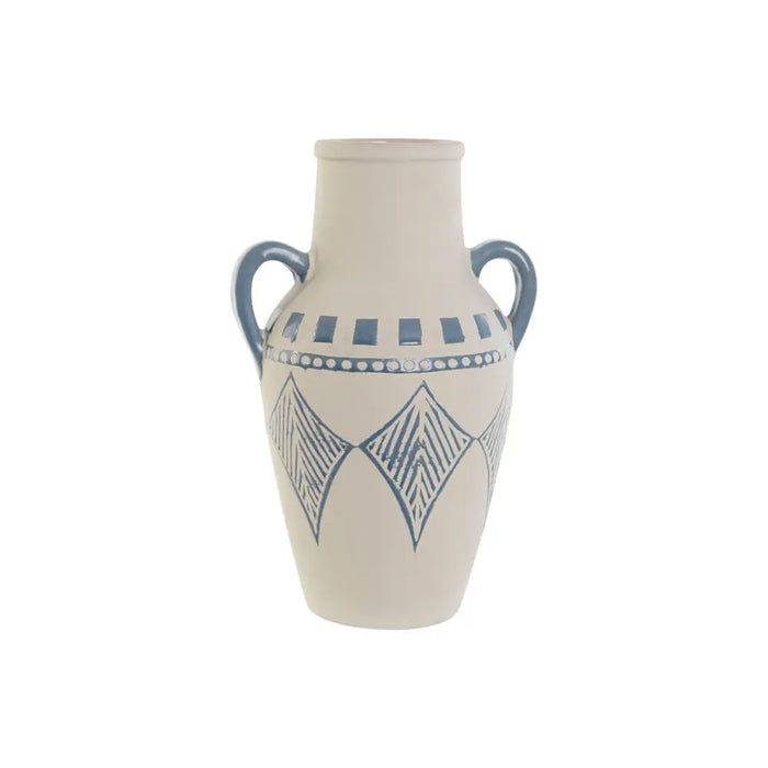 Vase Home ESPRIT Blue Brown Ceramic Mediterranean 22 x 18 x 36,5 cm 22 x 18 x 35 cm - Декорация и Осветление<<<Дом