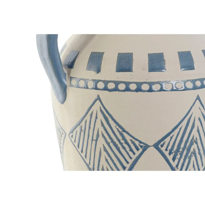 Vase Home ESPRIT Blue Brown Ceramic Mediterranean 22 x 18 x 36,5 cm 22 x 18 x 35 cm - Декорация и Осветление<<<Дом