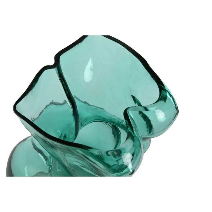Vase Home ESPRIT Blue Green Crystal 18 x 17 x 28 cm (2 Units) - Декорация и Осветление<<<Дом Градина<<<BigBuy&&&Украса