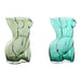 Vase Home ESPRIT Blue Green Crystal 18 x 17 x 28 cm (2 Units) - Декорация и Осветление<<<Дом Градина<<<BigBuy&&&Украса