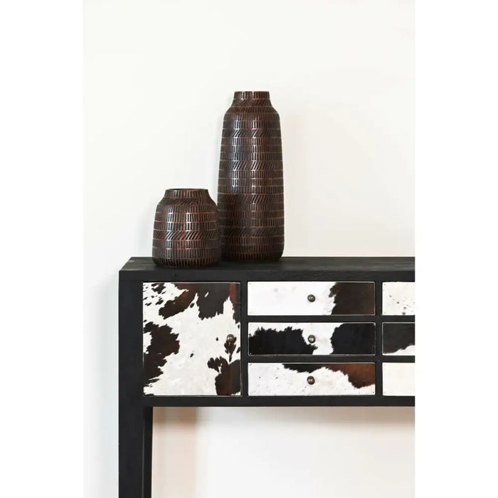 Vase Home ESPRIT Brown Black Resin Colonial 20 x 20 x 48 cm - Декорация и Осветление<<<Дом Градина<<<BigBuy&&&Украса за