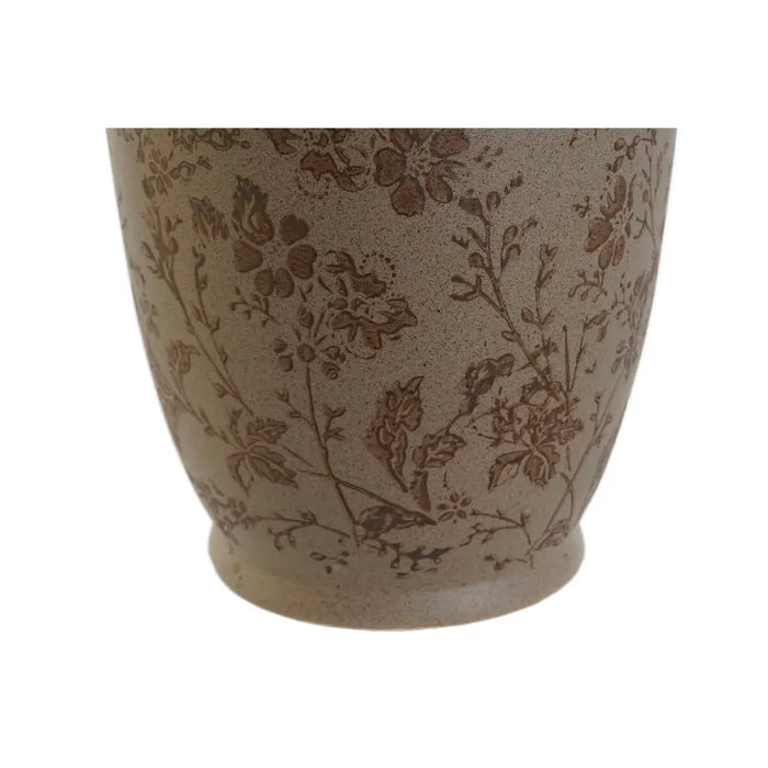 Vase Home ESPRIT Brown Green Stoneware Leaf of a plant 13 x 13 x 35 cm - Декорация и Осветление<<<Дом