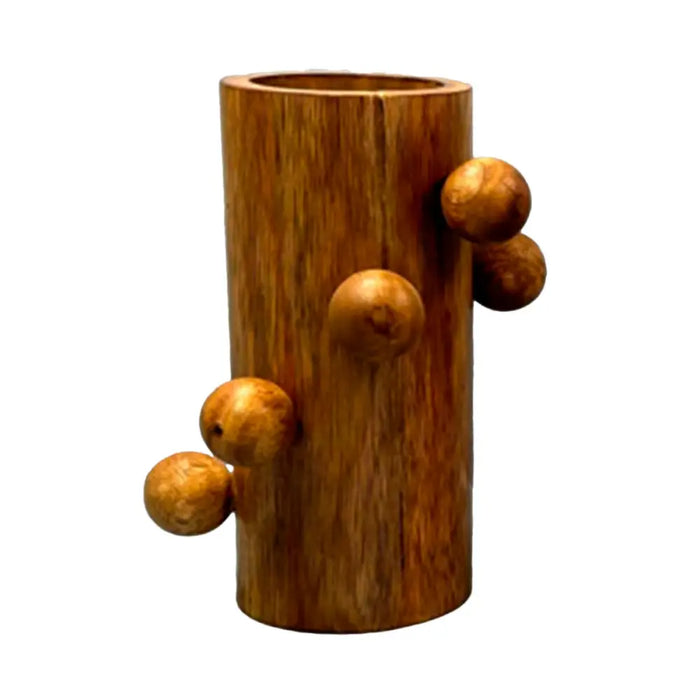Vase Home ESPRIT Brown Mango wood 16 x 16 x 23 cm - Декорация и Осветление<<<Дом Градина<<<BigBuy&&&Украса за средата