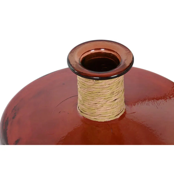 Vase Home ESPRIT Brown Rope Tempered Glass 35 x 35 x 45 cm - Декорация и Осветление<<<Дом Градина<<<BigBuy&&&Украса за