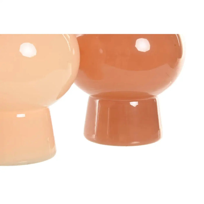 Vase Home ESPRIT Cream Terracotta Crystal 15 x 15 x 24 cm (2 Units) - Декорация и Осветление<<<Дом
