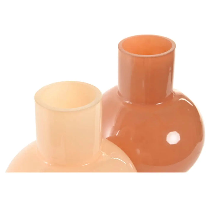 Vase Home ESPRIT Cream Terracotta Crystal 15 x 15 x 24 cm (2 Units) - Декорация и Осветление<<<Дом
