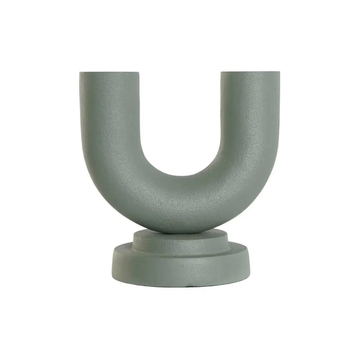 Vase Home ESPRIT Green Aluminium 18 x 13 x 19 cm (2 Units) - Декорация и Осветление<<<Дом Градина<<<BigBuy&&&Украса за