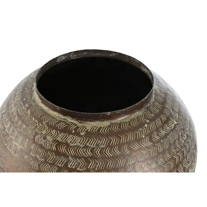 Vase Home ESPRIT Green Aluminium 40 x 40 x 49 cm - Декорация и Осветление<<<Дом Градина<<<BigBuy&&&Украса за средата на