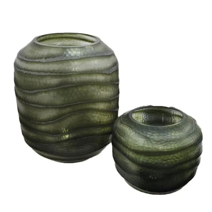 Vase Home ESPRIT Green Crystal Modern 20 x 20 x 18 cm - Декорация и Осветление<<<Дом Градина<<<BigBuy&&&Украса за