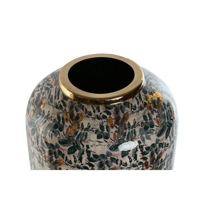 Vase Home ESPRIT Green Golden Metal 25 x 25 x 69 cm - Декорация и Осветление<<<Дом Градина<<<BigBuy&&&Украса за средата