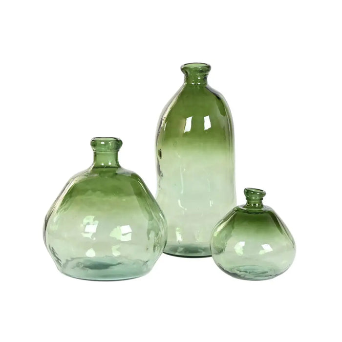 Vase Home ESPRIT Green Recycled glass 31 x 31 x 32 cm - Декорация и Осветление<<<Дом Градина<<<BigBuy&&&Украса за