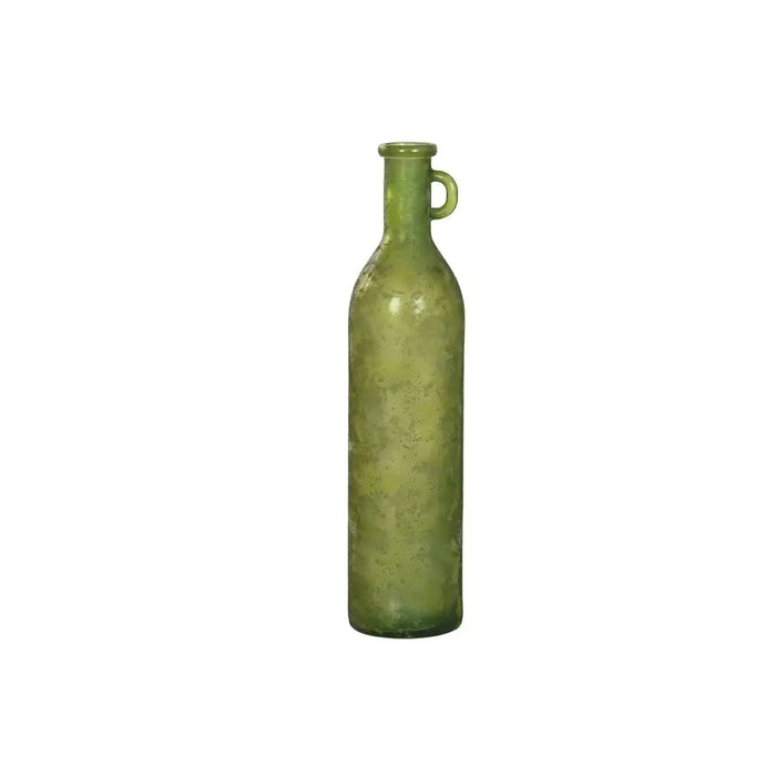 Vase Home ESPRIT Green Recycled glass Aged finish 18 x 18 x 75 cm - Декорация и Осветление<<<Дом
