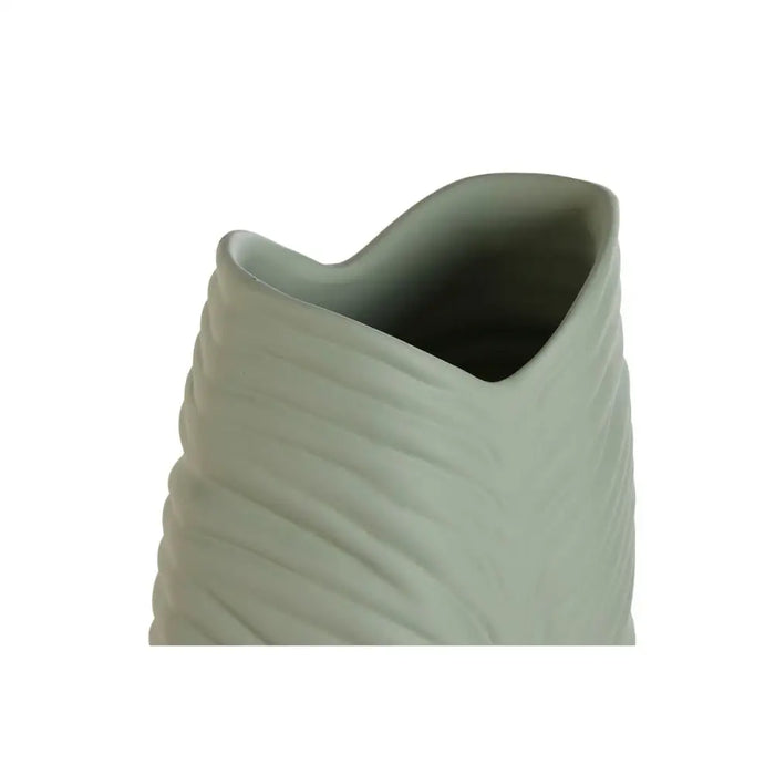 Vase Home ESPRIT Green Stoneware Tropical Leaf of a plant 21 x 10 x 50 cm - Декорация и Осветление<<<Дом