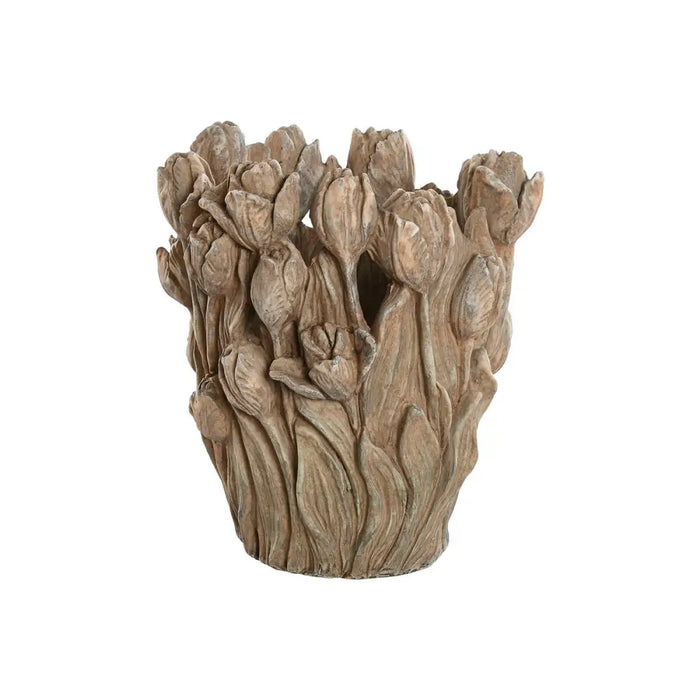 Vase Home ESPRIT Grey Cement Tulip 29 x 27 x 32 cm - Декорация и Осветление<<<Дом Градина<<<BigBuy&&&Украса за средата