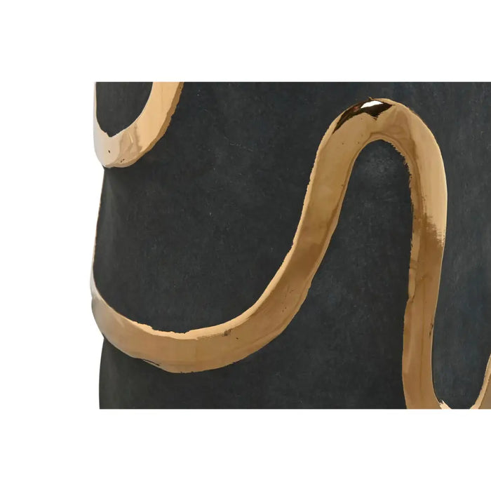 Vase Home ESPRIT Grey Golden Stoneware Abstract Modern 17 x 17 x 35 cm - Декорация и Осветление<<<Дом