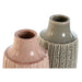 Vase Home ESPRIT Grey Pink Porcelain 15 x 15 x 31 cm (2 Units) - Декорация и Осветление<<<Дом Градина<<<BigBuy&&&Украса
