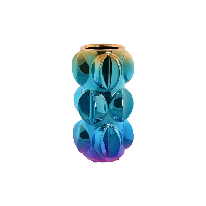 Vase Home ESPRIT Multicolour Stoneware Modern 12 x 12 x 24 cm (2 Units) - Декорация и Осветление<<<Дом