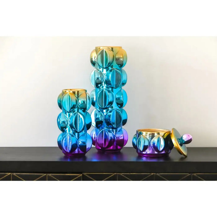 Vase Home ESPRIT Multicolour Stoneware Modern 15 x 15 x 14 cm - Декорация и Осветление<<<Дом Градина<<<BigBuy&&&Украса