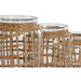 Vase Home ESPRIT Natural Crystal 16,5 x 16,5 x 27 cm (3 Pieces) - Декорация и Осветление<<<Дом