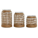 Vase Home ESPRIT Natural Crystal 16,5 x 16,5 x 27 cm (3 Pieces) - Декорация и Осветление<<<Дом