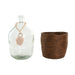 Vase Home ESPRIT Transparent Dark brown Crystal Natural Colonial 26 x 26 x 39 cm - Декорация и Осветление<<<Дом