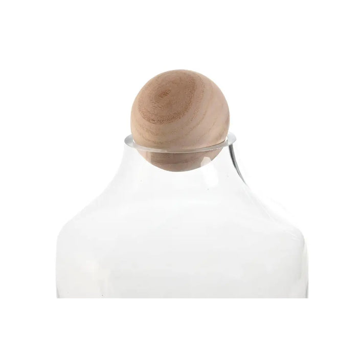 Vase Home ESPRIT Transparent Natural Wood Crystal 21 x 21 x 42 cm - Декорация и Осветление<<<Дом