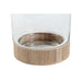 Vase Home ESPRIT Transparent Natural Wood Crystal 21 x 21 x 42 cm - Декорация и Осветление<<<Дом