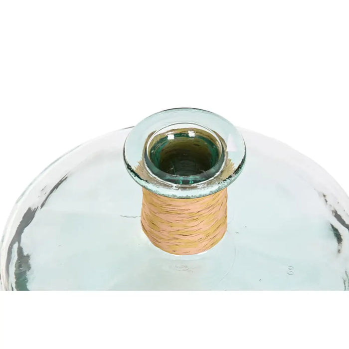 Vase Home ESPRIT Transparent Rushes Recycled glass Natural 35 x 35 x 45 cm - Декорация и Осветление<<<Дом
