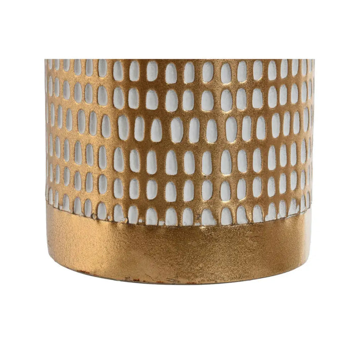 Vase Home ESPRIT White Golden Metal Modern 14,5 x 14,5 x 55,5 cm - Декорация и Осветление<<<Дом