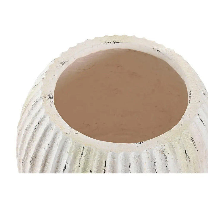Vase Home ESPRIT White Magnesium 36 x 36 x 26 cm - Декорация и Осветление<<<Дом Градина<<<BigBuy&&&Украса за средата на