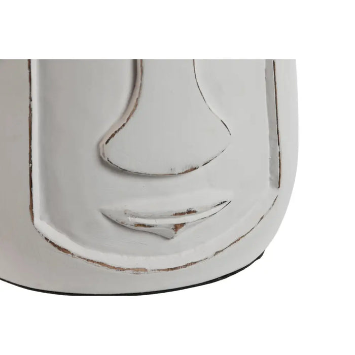 Vase Home ESPRIT White Mango wood Modern Face 15 x 15 x 30 cm - Декорация и Осветление<<<Дом Градина<<<BigBuy&&&Украса