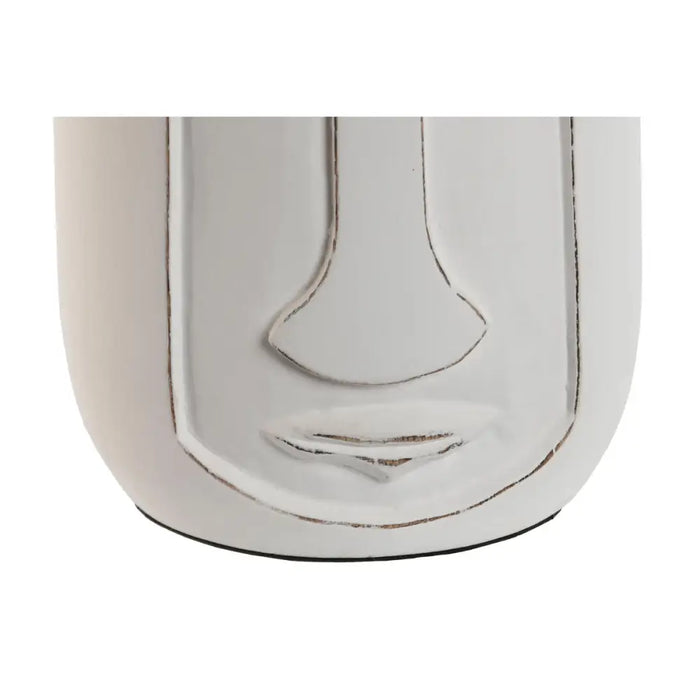 Vase Home ESPRIT White Mango wood Modern Face 15 x 15 x 45 cm - Декорация и Осветление<<<Дом Градина<<<BigBuy&&&Украса