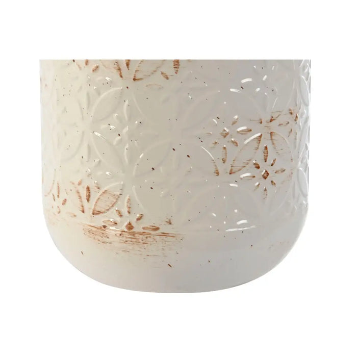 Vase Home ESPRIT White Metal 15 x 15 x 28 cm - Декорация и Осветление<<<Дом Градина<<<BigBuy&&&Украса за средата на