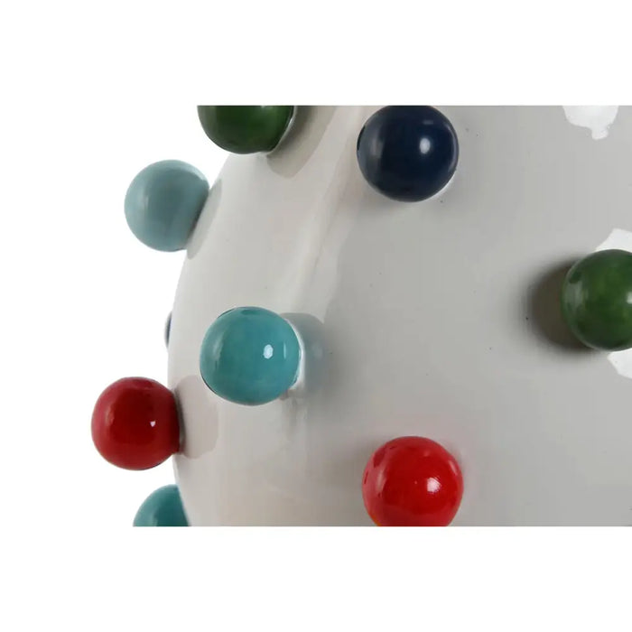 Vase Home ESPRIT White Multicolour Dolomite 20 x 20 x 20 cm - Украса за средата на масата и вази<<<Декорация и