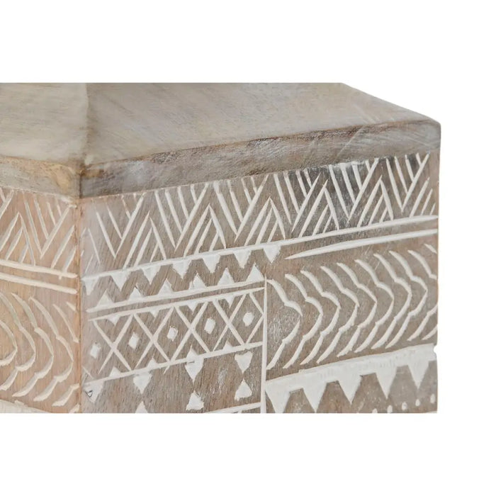 Vase Home ESPRIT White Natural Mango wood Colonial 18 x 18 x 30,5 cm - Декорация и Осветление<<<Дом