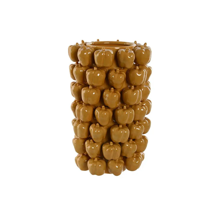 Vase Home ESPRIT Yellow Mustard Ceramic Stoneware Tropical 25 x 25 x 38 cm - Декорация и Осветление<<<Дом
