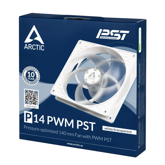 Вентилатор ARCTIC P14 PWM PST White/Transparent - Вентилатори<<<Компютърни компоненти<<<ValiAPI