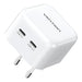 Vention FBPW0-EU USB(C + C) GaN (35W/35W) mains charger (white) - mains chargers<<<Chargers<<<GSM