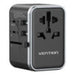 Vention FJFB0 GaN 2xUSB-C 2xUSB-A Universal Travel Adapter 65W (black) - mains chargers<<<Chargers<<<GSM