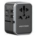 Vention FJFB0 GaN 2xUSB-C 2xUSB-A Universal Travel Adapter 65W (black) - mains chargers<<<Chargers<<<GSM