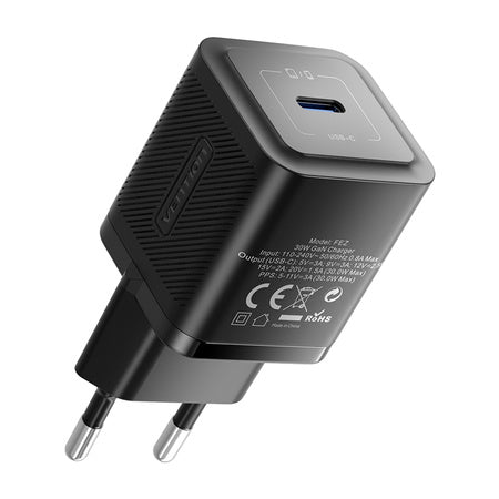Vention FEZW0-EU USB-C GaN power charger (30W) (black)