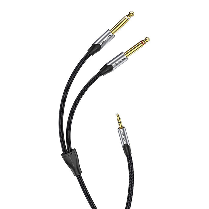 Audio cable mini jack 3.5mm to 2x jack 6.35mm male Vention BARHL 10m