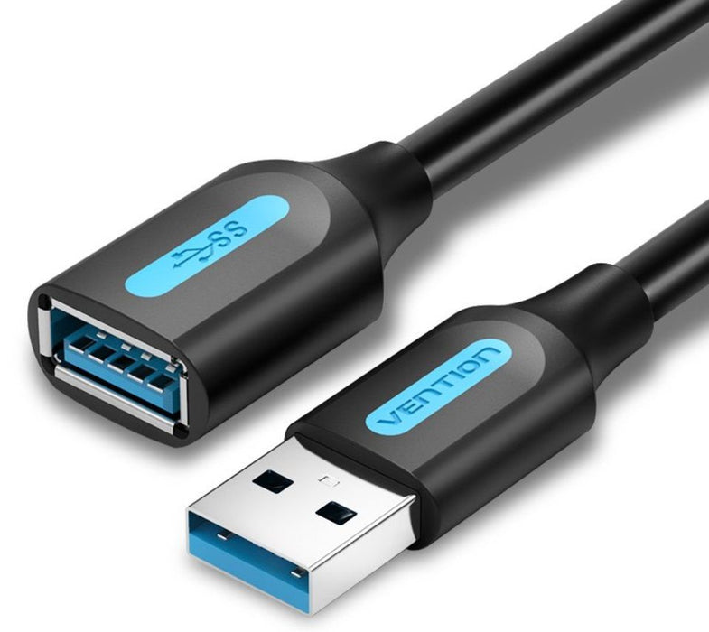 Vention - Extension cable, USB-A/USB-A, 1.5 m, black